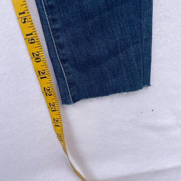 7 For All Mankind Medium Wash Highwaist Slim Kick Ankle Skinny Jeans Size 28 - Picture 8 of 8
